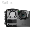 Brinno TLC2020 time lapse camera placed in green leaves for outdoor use, with waterproof Housing